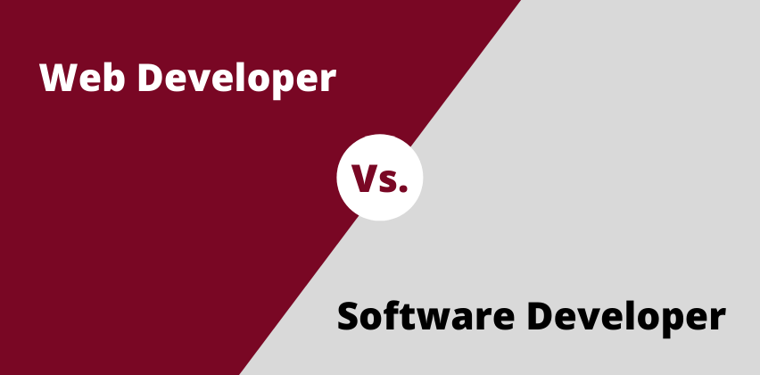 Web developer vs. software developer