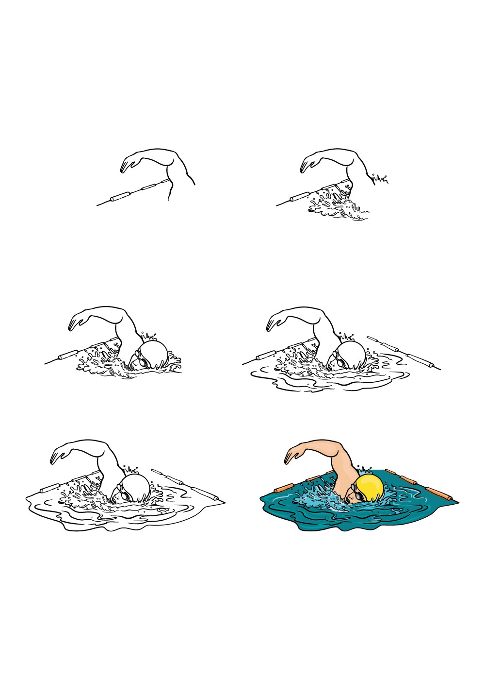 How to Draw Swimming
