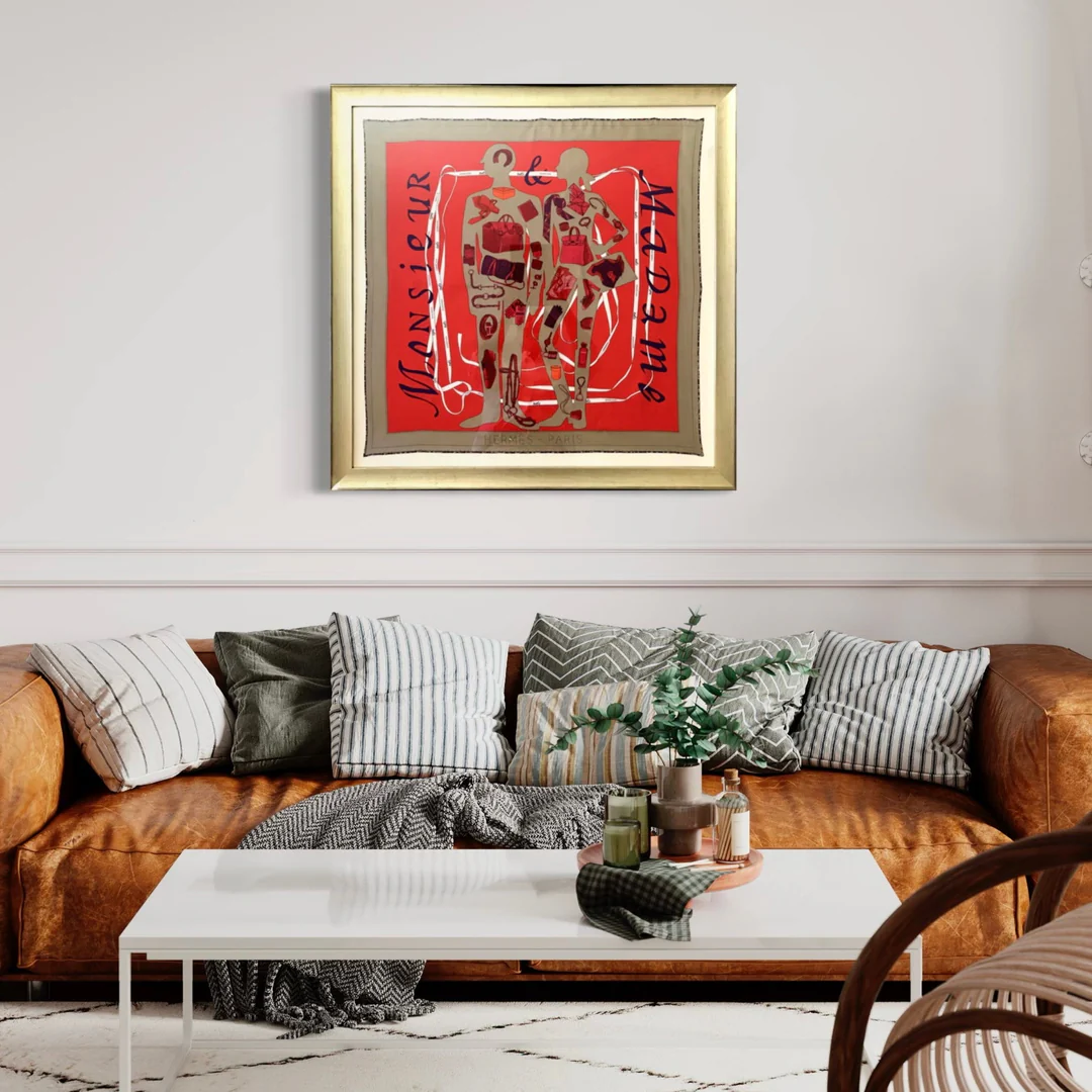 Framed Hermès Scarf