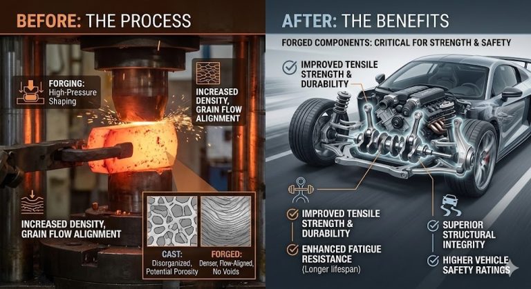 How Forged Automotive Components Improve Vehicle Strength and Safety?