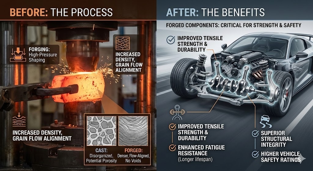 How Forged Automotive Components Improve Vehicle Strength and Safety? How Forged Automotive Components Improve Vehicle Strength and Safety?