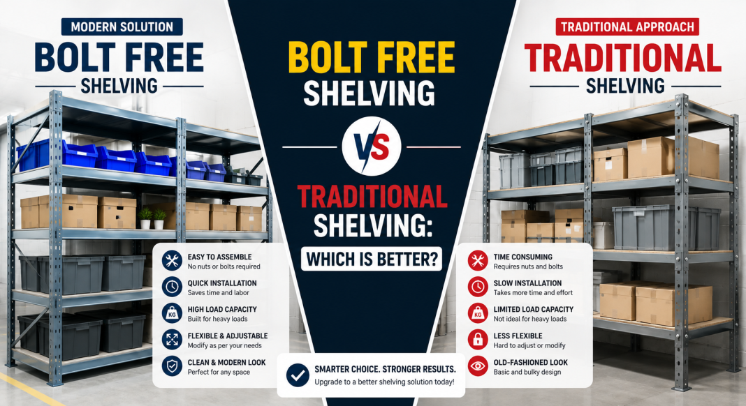 Bolt Free Shelving vs Traditional Shelving: Which Is Better? Bolt Free Shelving vs Traditional Shelving: Which Is Better?