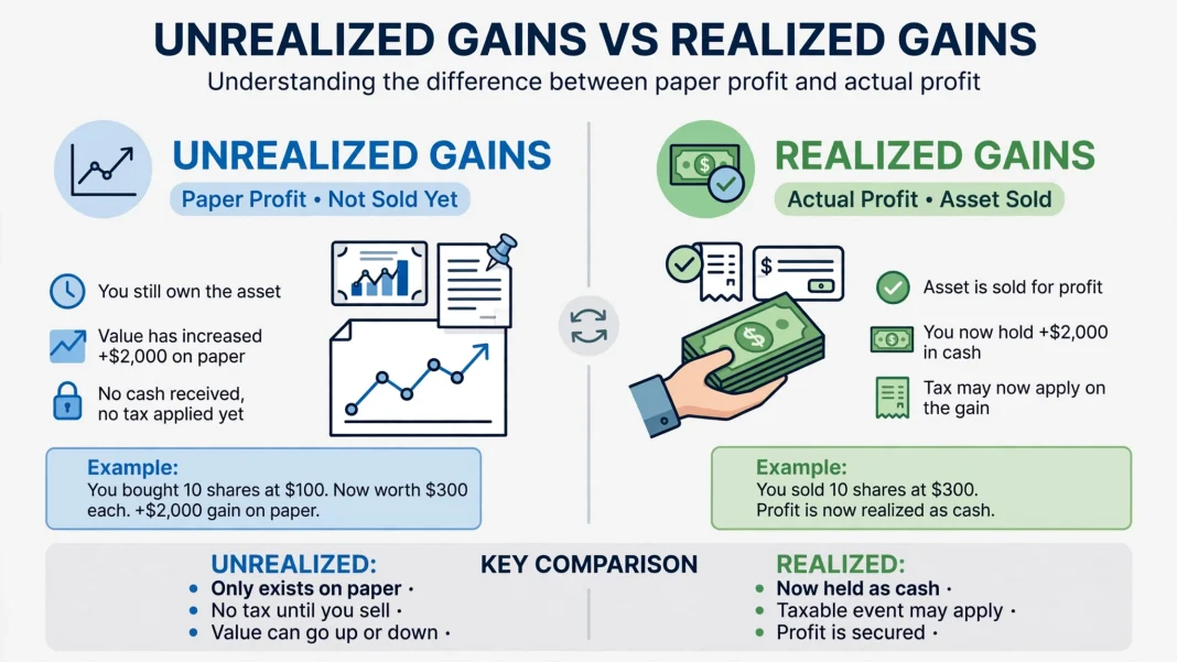 Unrealized Gains Vs Realized Gains